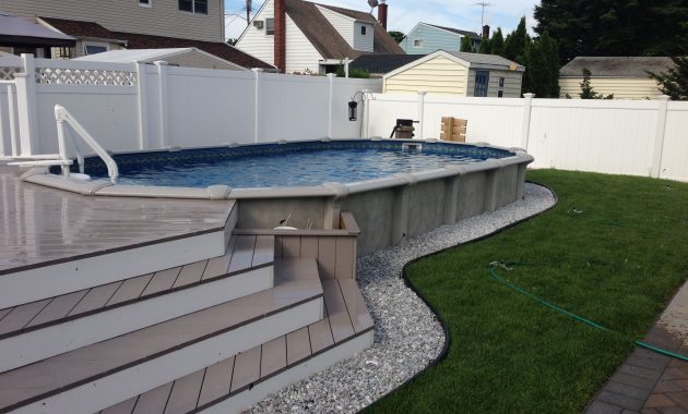 12x24 Pool With Deck Brothers 3 Pools Aboveground Semi Inground intended for sizing 3264 X 2448