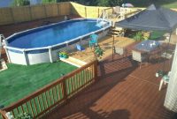 15 X 30 Oval Pool Multilevel Deck Outdoor Carpet No Place Like inside size 1280 X 720