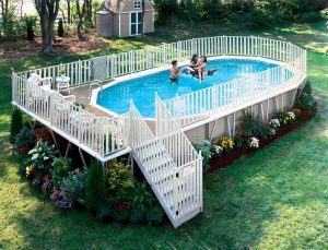 22 Amazing And Unique Above Ground Pool Ideas With Decks Ground with measurements 1208 X 921