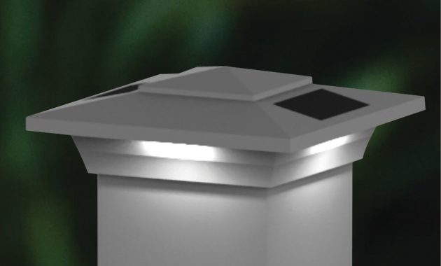 4x4 Solar Fence Post Cap Lights White Low Profile Windsor Set Of 2 inside size 1269 X 1200