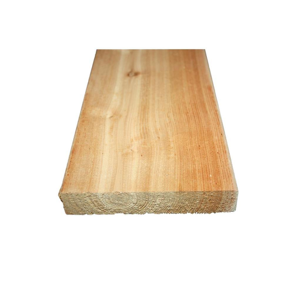 54 In X 6 In X 16 Ft Premium Radius Edge Cedar Decking Board throughout proportions 1000 X 1000