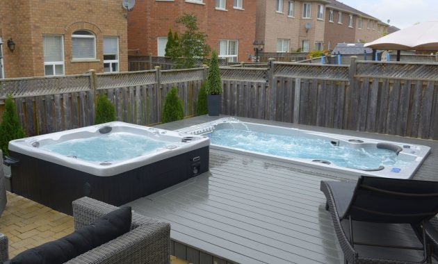 A Hydropool Hot Tub And Self Cleaning Swim Spa Sunk Into Composite for measurements 3000 X 2400
