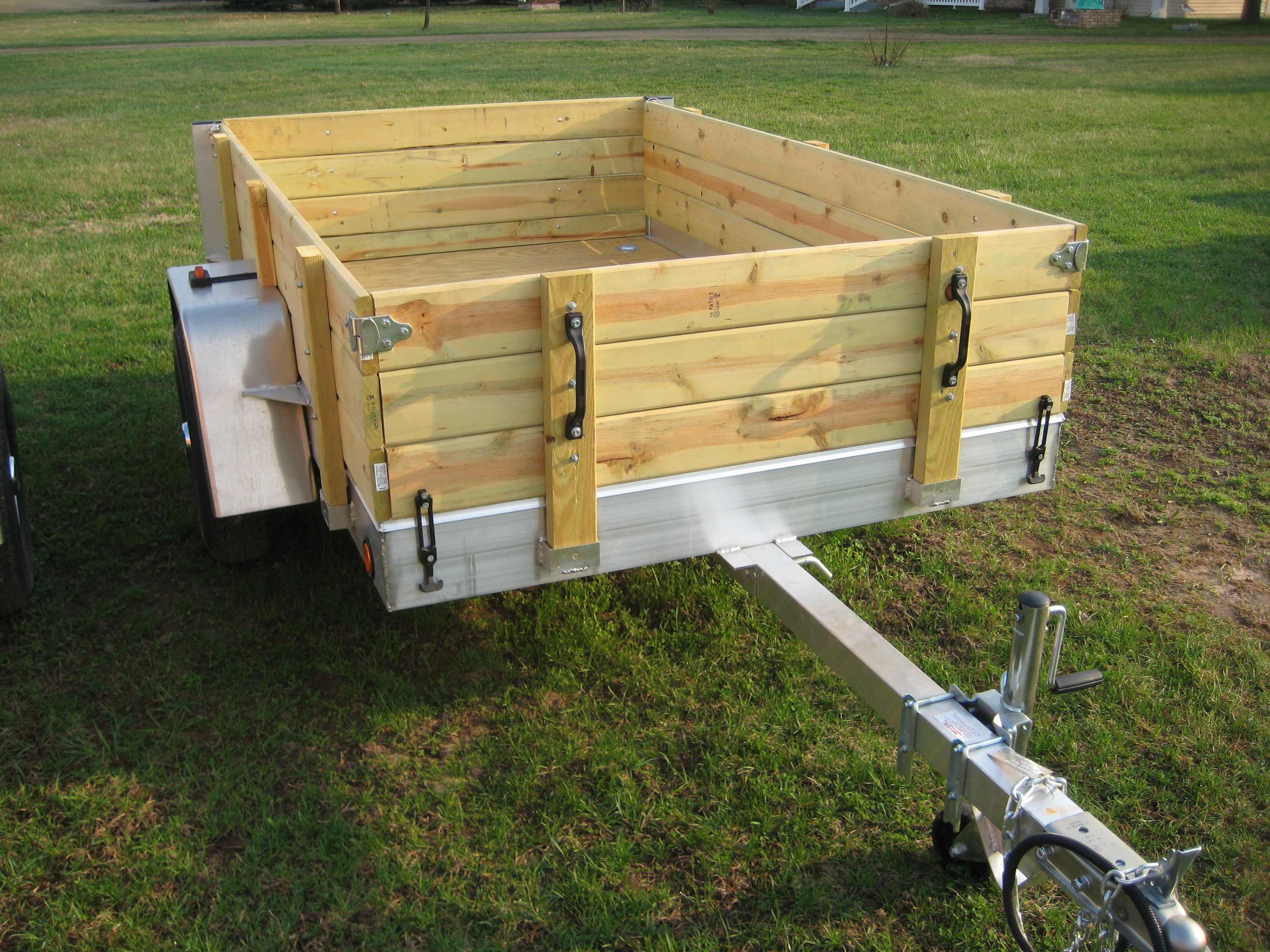 Aluminum Utility Trailer Ut Series Wood Floor W Wood Sides intended for measurements 3072 X 2304