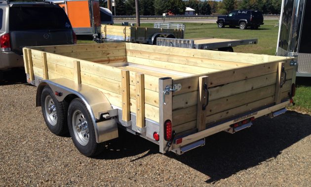 Aluminum Utility Trailer Ut Series Wood Floor W Wood Sides throughout measurements 3264 X 2448