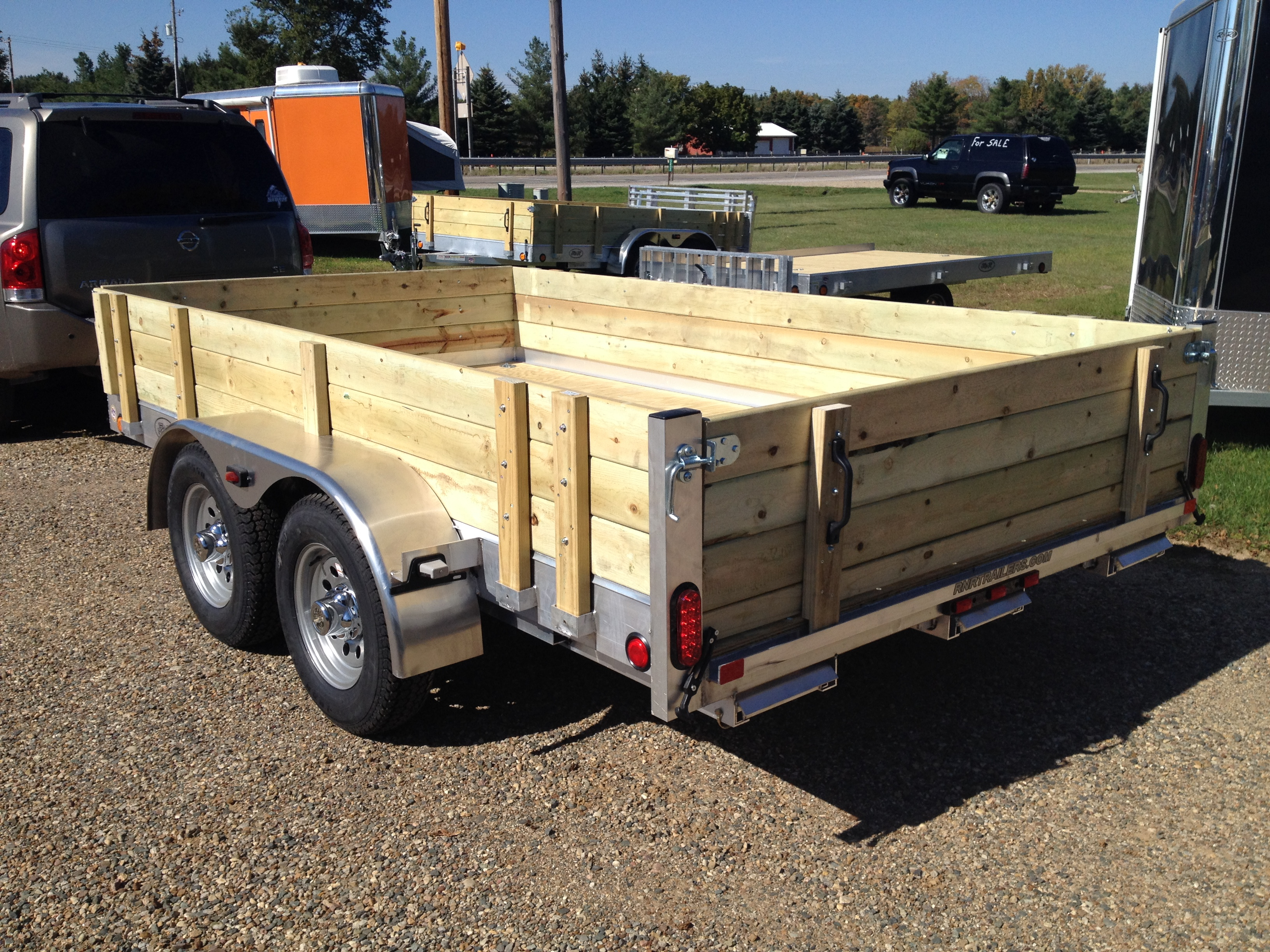 Aluminum Utility Trailer Ut Series Wood Floor W Wood Sides throughout measurements 3264 X 2448