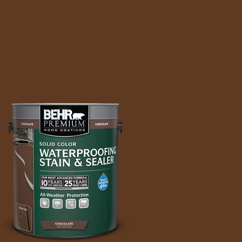 Behr Premium 1 Gal Sc 129 Chocolate Solid Color Waterproofing with regard to measurements 1000 X 1000