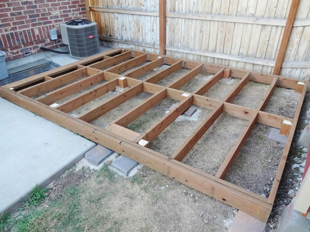 Building A Floating Deck Frame