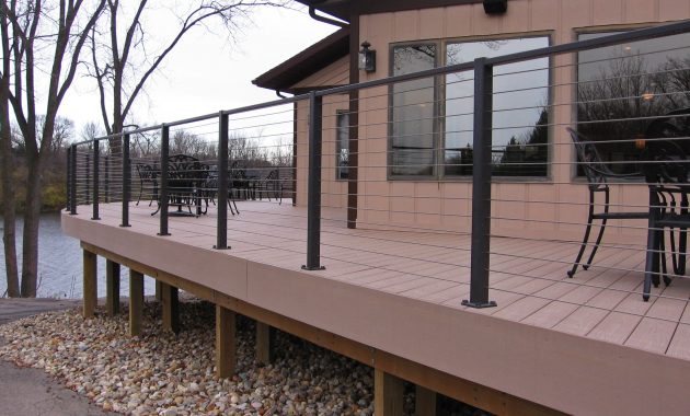Cable Deck Rail Bronze Aluminum Top Mounted Posts And Post To Post with regard to measurements 2272 X 1704