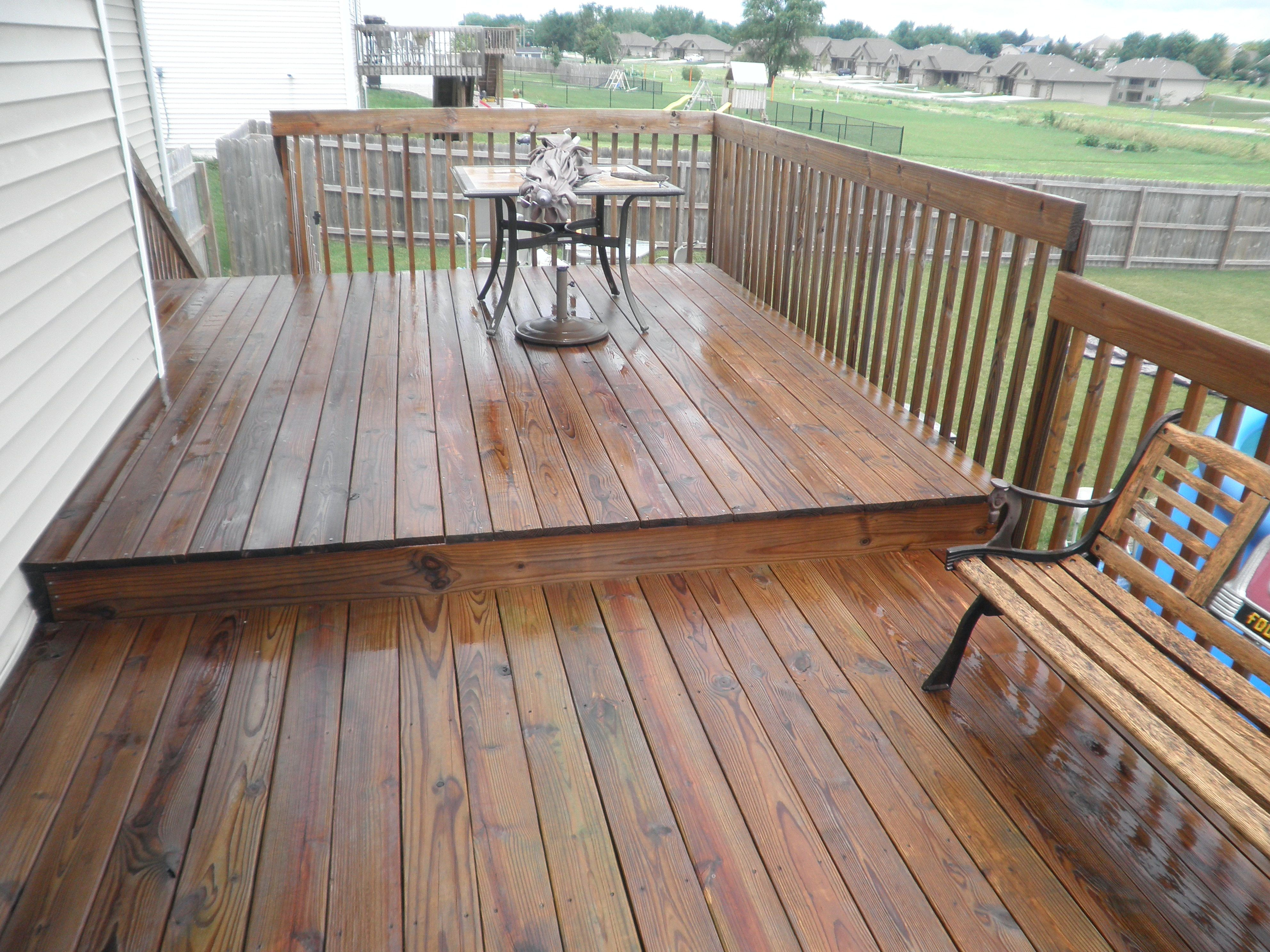 Cabot Semi Transparent Redwood Stain On An Existing Treated Deck regarding size 3968 X 2976