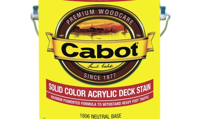 Cabot Solid Color Acrylic Deck Stain Neutral Base Tintable 1 Gal01 with measurements 1305 X 1305