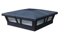 Cambridge Black Integrated Led Solar Post Deck Cap 6x6 Aluminum with dimensions 1000 X 1000