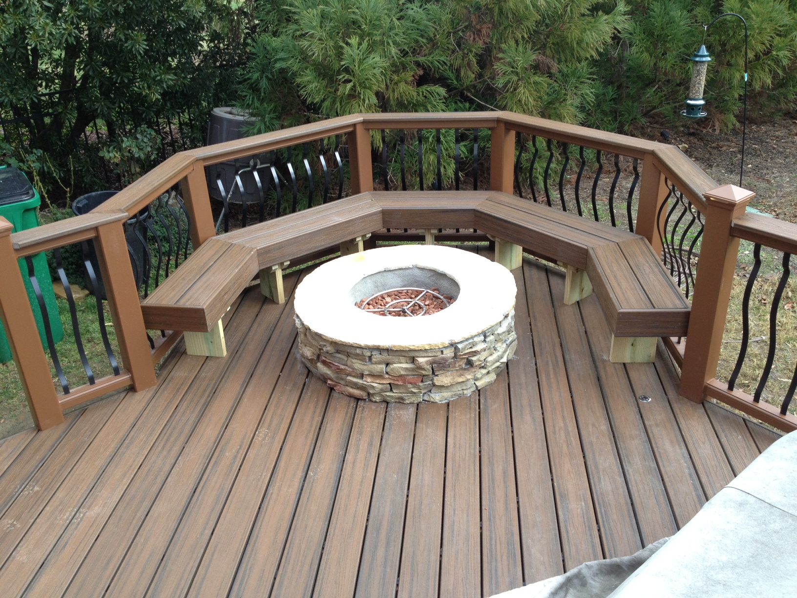 Can You Place A Fire Pit On A Deck Archadeck Of Charlotte inside proportions 1632 X 1224
