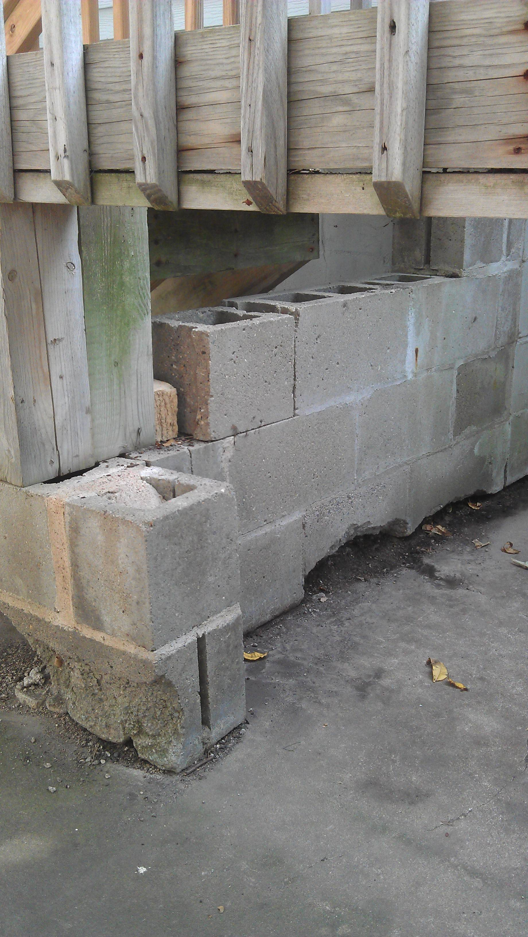 Cinderblock Can I Replace A Bit Of A Cinder Block Wall With Wood pertaining to dimensions 1840 X 3264