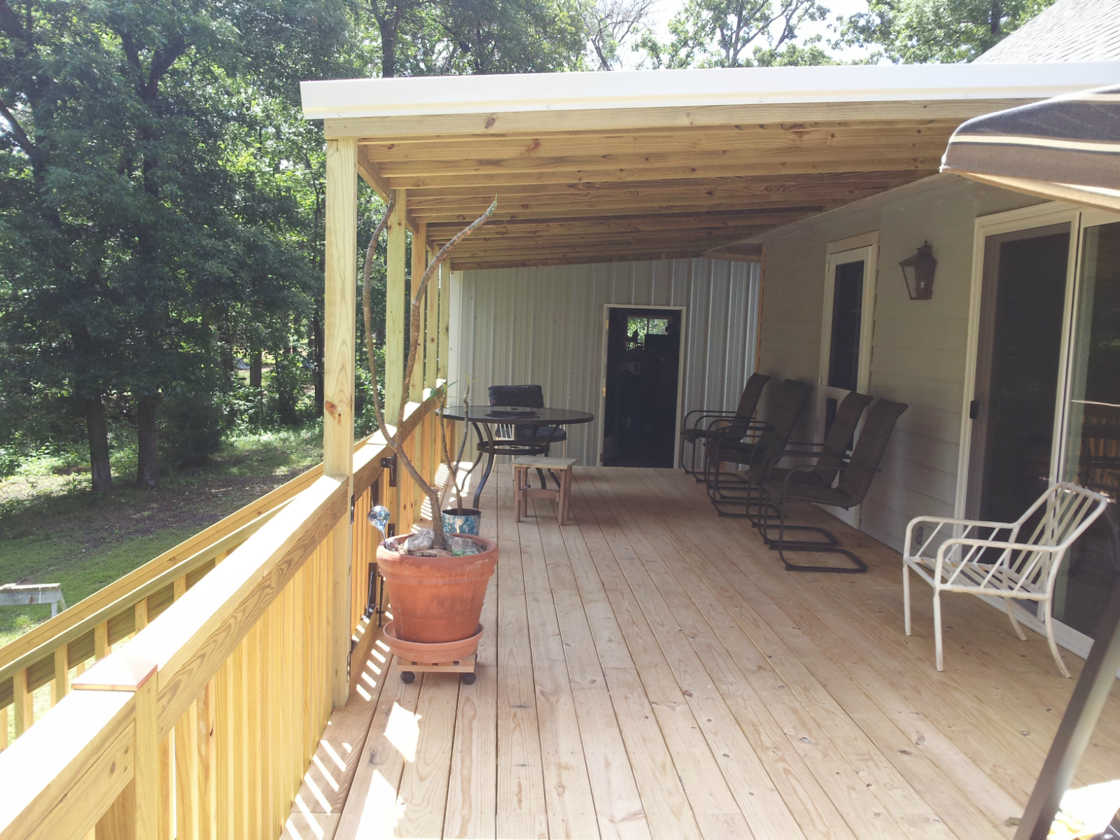 Client Requested A Gated Deck That Included A Roof Extension To in measurements 1600 X 1200