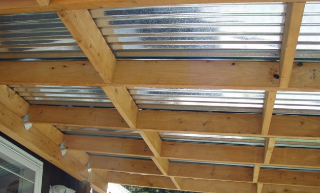 Corrugated Metal Roofing Under Deck within size 3072 X 2304