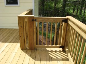 Deck Gate Gate For Deck Stairs Cheme Construction Inc Decks throughout proportions 3072 X 2304