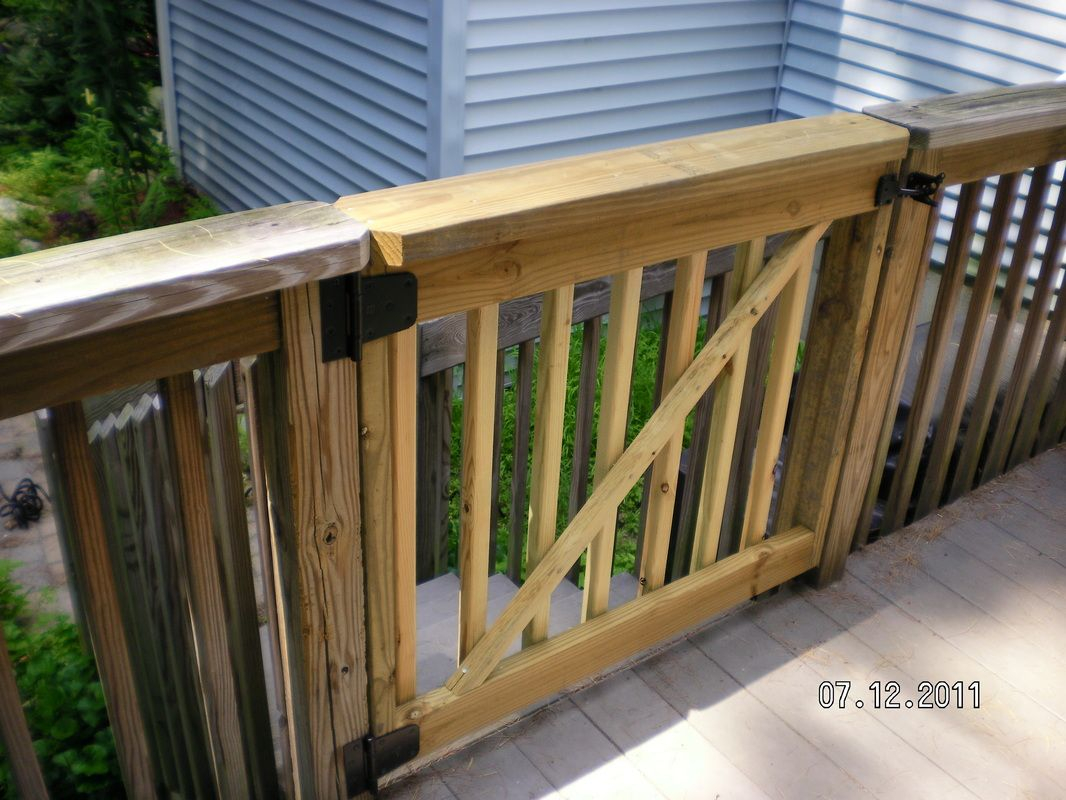 Deck Gates For Dogs Stairs Into Side Yard For Dogs Concrete Pad At with regard to dimensions 1066 X 800