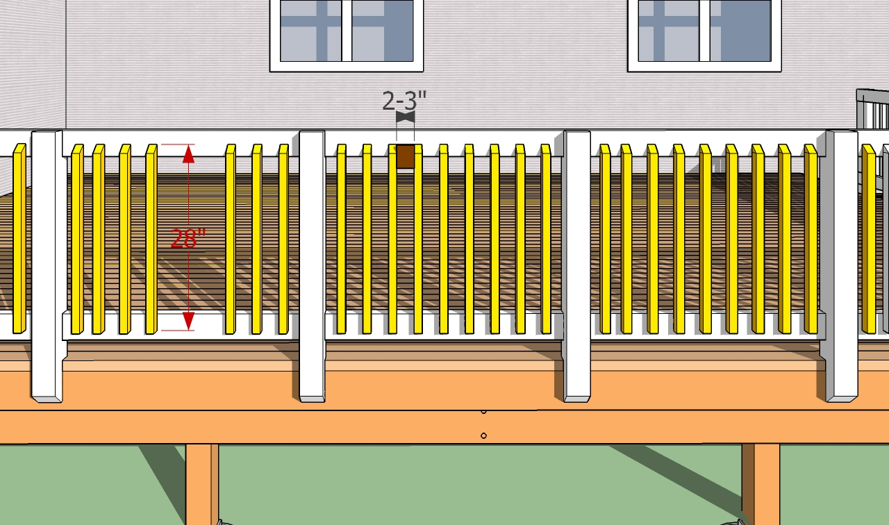 Deck Railing Post Spacing