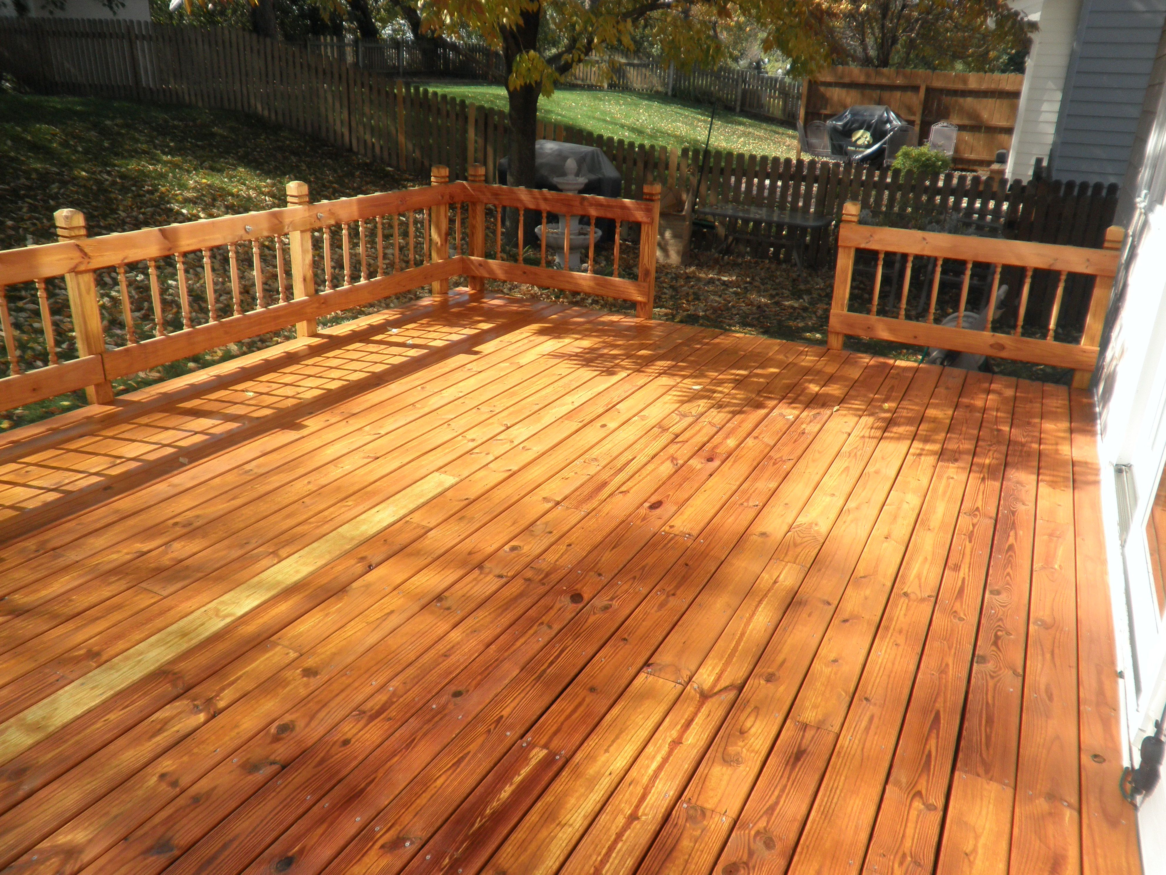 Deck Stripped Then Applied Cabot Toner Cedar Ceilings throughout dimensions 3968 X 2976