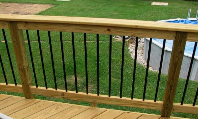 Deckorators Railing And Accessories Black Aluminum Balusters And Acq inside proportions 1024 X 768