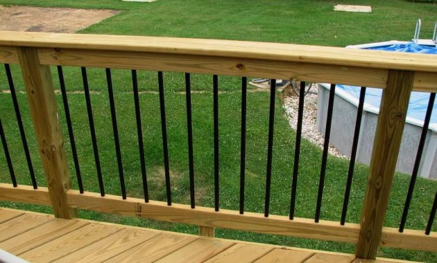 Deckorators Railing And Accessories Black Aluminum Balusters And Acq with proportions 1024 X 768