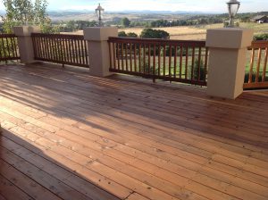 Defy Extreme Wood Stain In Cedar Tone On A Redwood Deck Outdoor within size 2592 X 1936