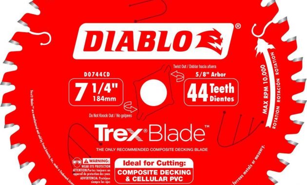 Diablo 7 14 In X 44 Tooth Trexcomposite Material Cutting Saw for dimensions 1000 X 1000