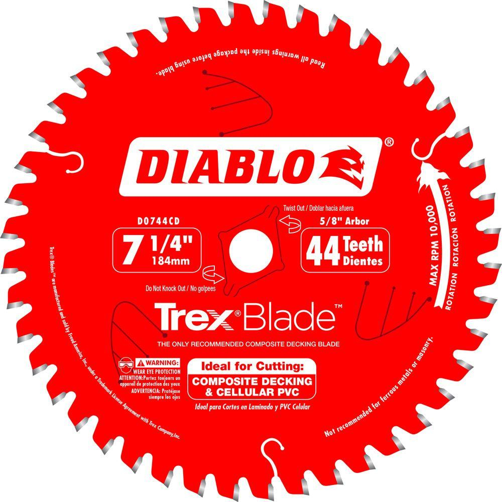 Diablo 7 14 In X 44 Tooth Trexcomposite Material Cutting Saw for dimensions 1000 X 1000