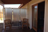 Diy Corrugated Privacy Screen And Wind Break Backyard Outdoor inside proportions 3264 X 2448