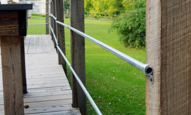 Diy Inexpensive Deck Rails Out Of Steel Conduit Easy To Do for proportions 700 X 1124