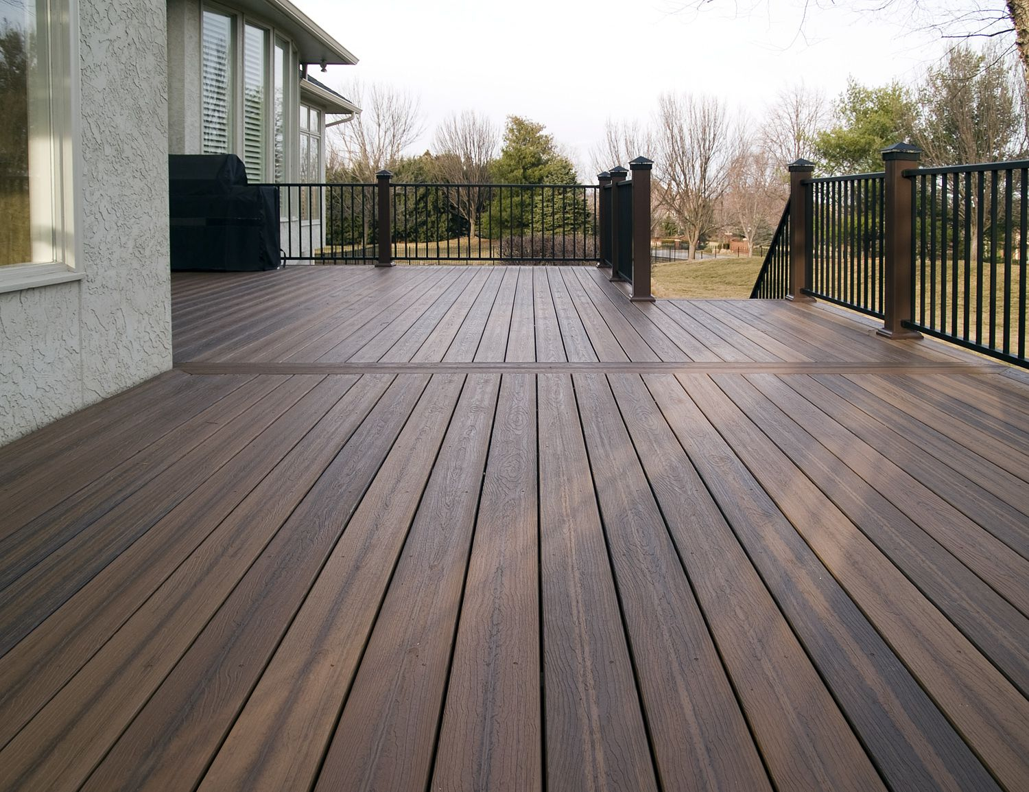 Evergrain Composite Decking Colors Decks Ideas   Evergrain Envision Spiced Teak Composite Deck With Westbury Powder Regarding Sizing 1500 X 1154 