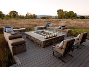 Fire Pit Gas Fire Pit On Wooden Deck Decks Ideas Throughout pertaining to sizing 1280 X 960