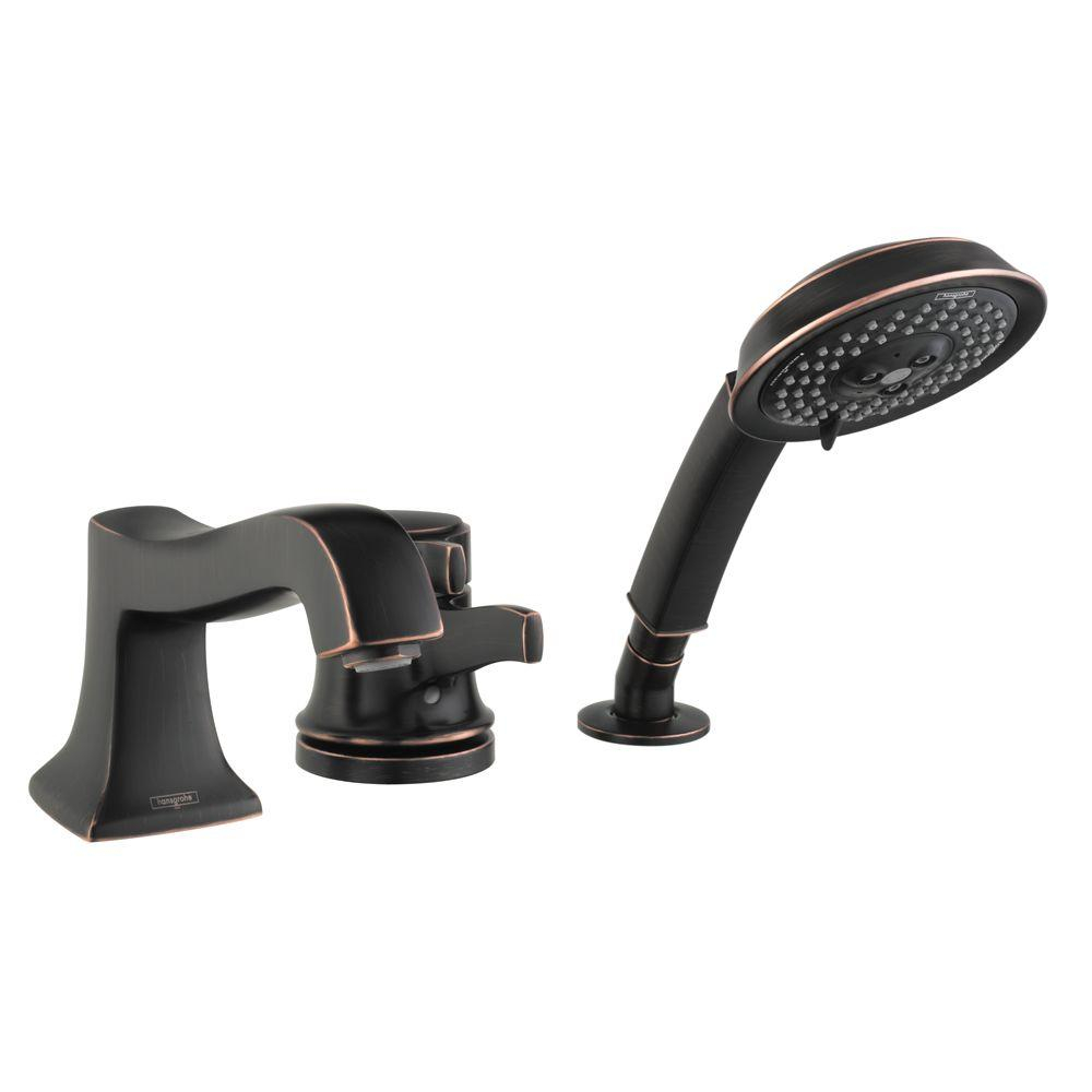 Hansgrohe Metris C 1 Handle Deck Mount Roman Tub Faucet With Hand in measurements 1000 X 1000