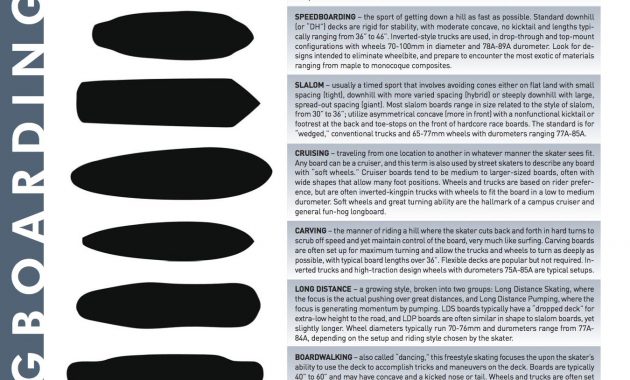 Helpful Infographic Covering The Basics Of Different Longboard within sizing 1350 X 1631