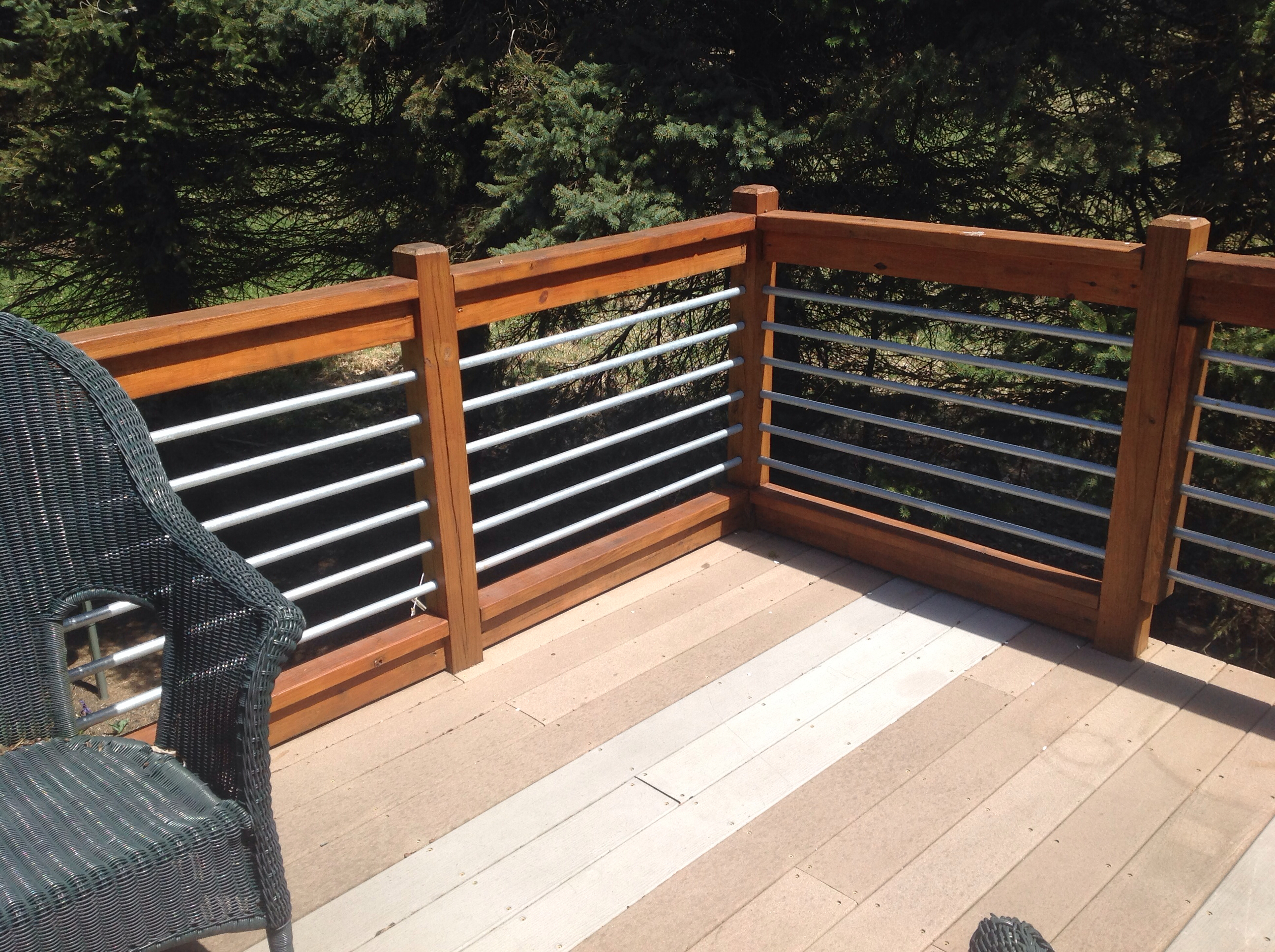 Horizontal Deck Railing Wood Patio Decks Designs Pictures Patio with sizing 2592 X 1936