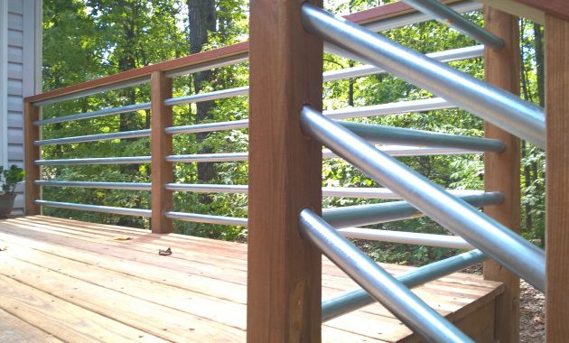 Horizontal Railing Using 125 Conduit Deck Makeover Deck for dimensions 3264 X 1840