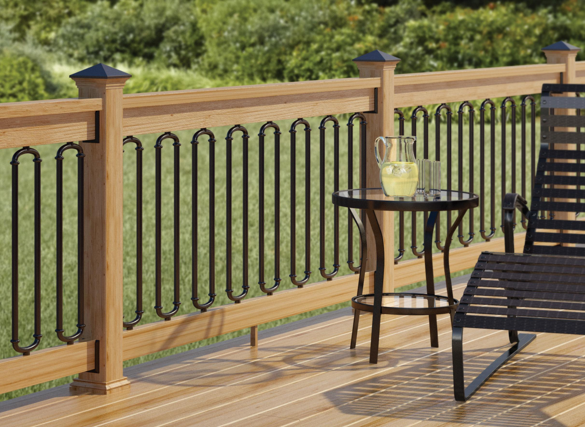 Iron Deck Railing Cookwithalocal Home And Space Decor Installing within measurements 2424 X 1768