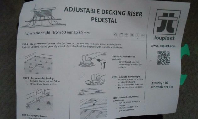 Jouplast Plastic Adjustable Decking Risers Varying Sizes In within dimensions 1024 X 768