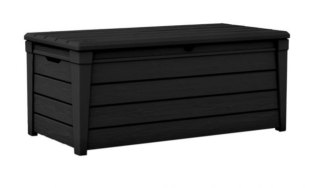 Keter Brightwood 120 Gal Resin Deck Box In Anthracite 224396 The regarding proportions 1000 X 1000
