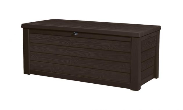 Keter Westwood 150 Gal Resin Deck Box In Espresso Brown 231666 throughout dimensions 1000 X 1000