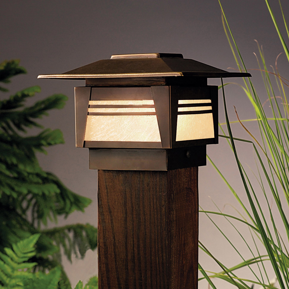 Kichler 15071oz Zen Garden 12v Deck Post Light inside proportions 972 X 972