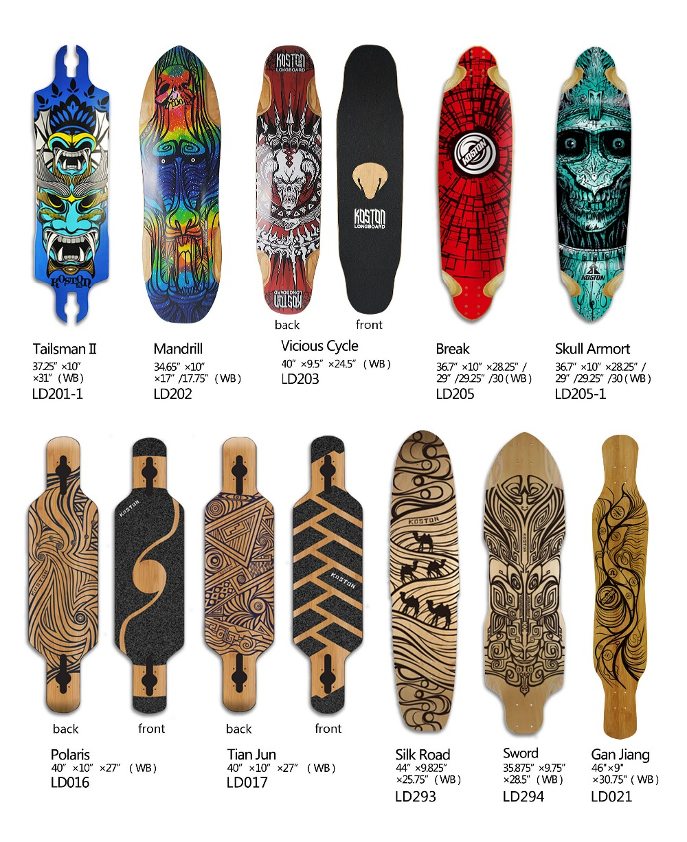 Koston Pro Longboard Decklong Skateboard Decks In Various Size And intended for proportions 1000 X 1226