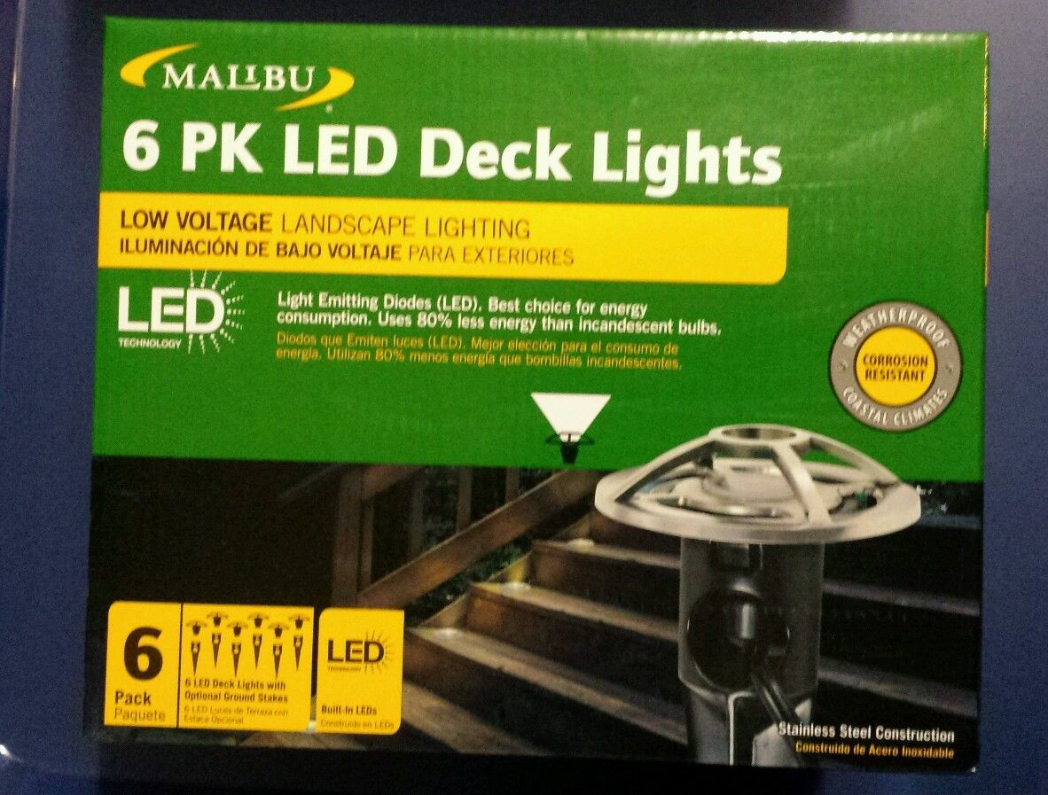 Malibu 6 Pack Led Deck Lights 8411 3410 06 Walmart for measurements 1182 X 897