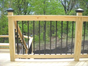 Metal Deck Spindles Over Pressure Treated Pine Deck Expressions intended for size 1200 X 900