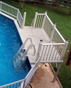 Modular Outdoor Design With White Above Ground Pool Deck And Rugged for dimensions 890 X 1100