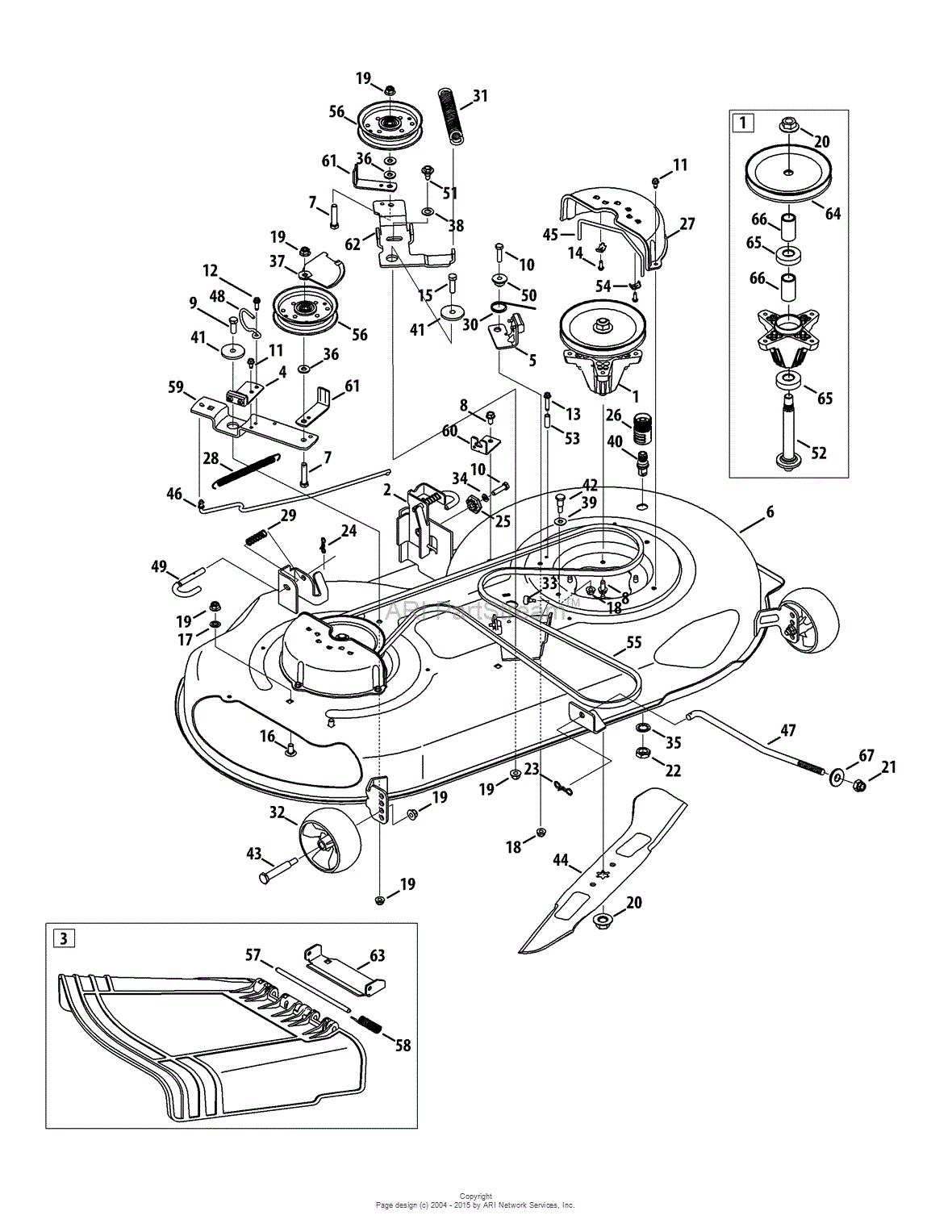 Mtd 13al78st299 247288861 2012 Parts Diagram For Mower Deck 46 Inch with sizing 1180 X 1527