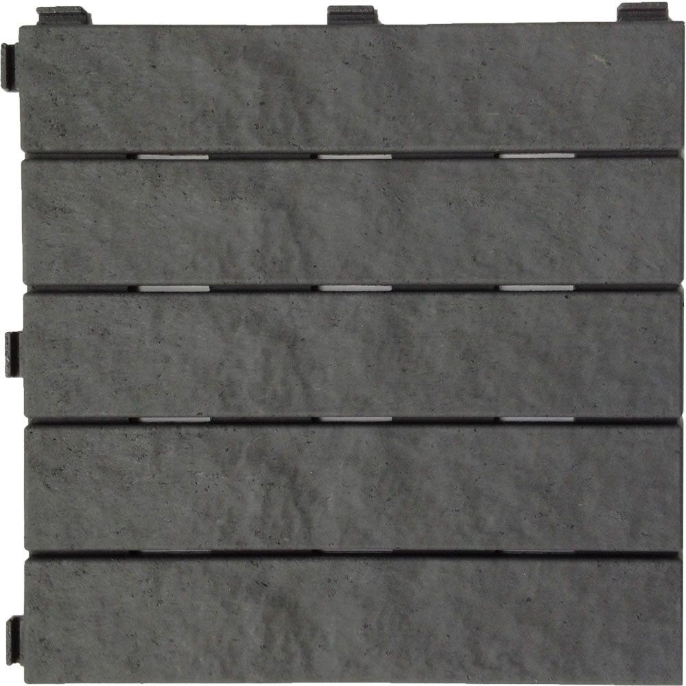 Multy Home 12 In X 12 In Rubber Slate Deck Tile 6 Pack Mt5100012 for dimensions 1000 X 1000