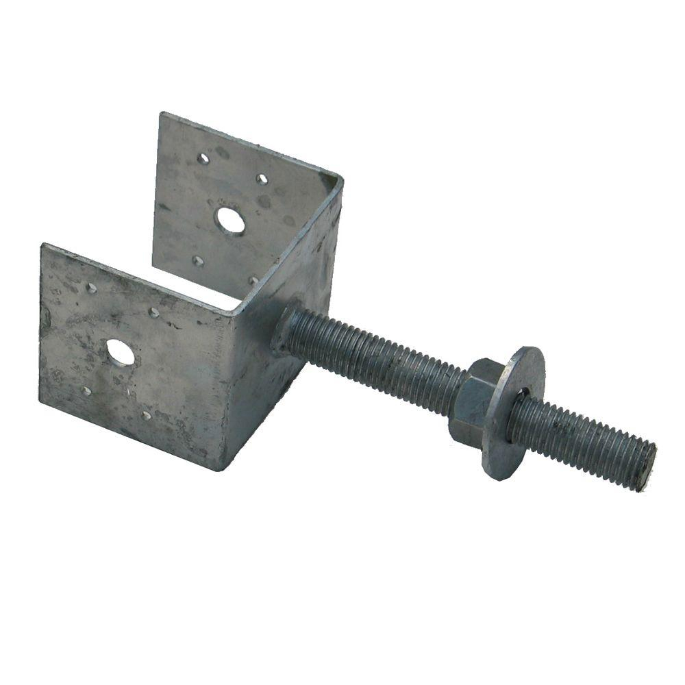 Mutual Materials 4 In Galvanized Adjustable Pier Support Bracket for dimensions 1000 X 1000