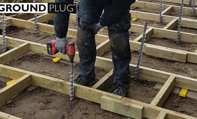 No Dig No Pour Deck Footings From Groundplug Easy Mounting System with measurements 1280 X 720