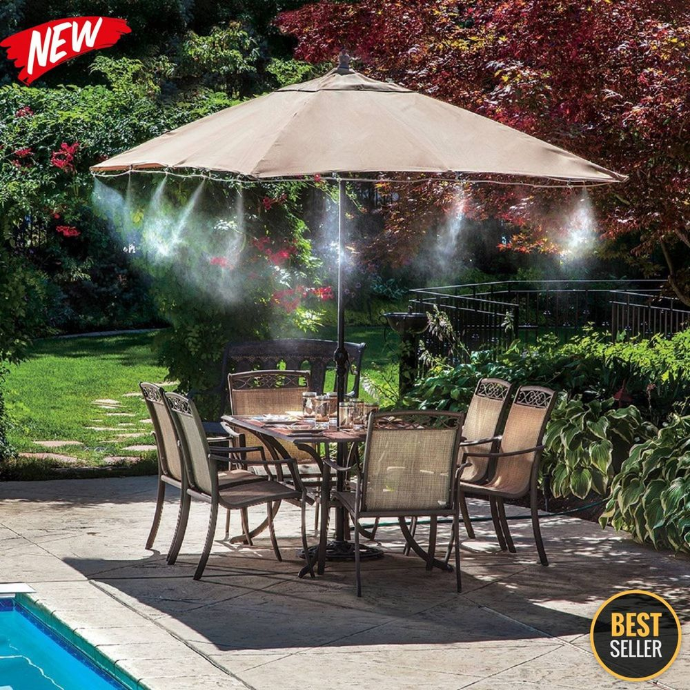 Outdoor Mist Cooling System 10ft Patio Mister Kit Pool Deck Misting pertaining to measurements 1000 X 1000